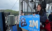 가평군 ‘스카이라인 짚와이어’ 탑승 100만 돌파